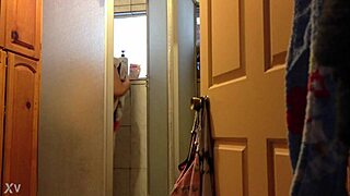 Mature woman relaxes after a nice shower 😊