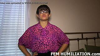 Slave training: Humiliation and a kind of dildo play for their submissive