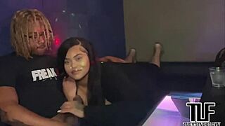 Wow, bbw suzy's deepthroat on monster cock at karaoke bar!