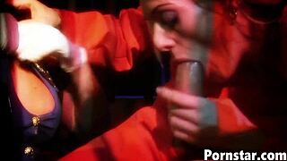 Francesca Felucci and Stacey Saran get nailed in prison threesome 😈