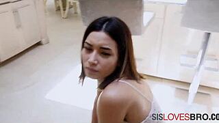 Aria Bent Over For Stepbro's Hard Fuck