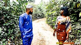 Can That African Stud Handle A Ride On Her Ebony Pussy?