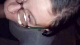 Hung brunette babe Jade Amber treats her friend to deep throat fucking
