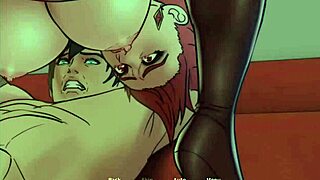 Goddess redheaded boob gives and blowjob in confined space a monster cock