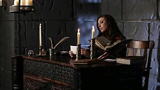 Masturbating solo in medieval fantasy costume 😍