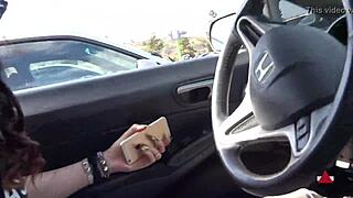 Driving stick to the auto show with style