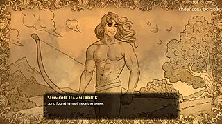 Virgin teen reads naughty book in anime hentai