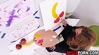 Man, this smoking hot milf India Summer rocks! Her nude painting session with Johnny Castle turns into a wild fuck.