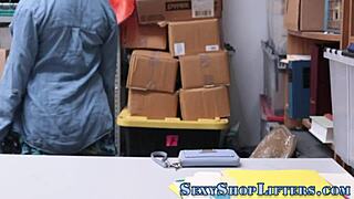 Thieving teen 18+ GETS FACIAL after being caught in the act