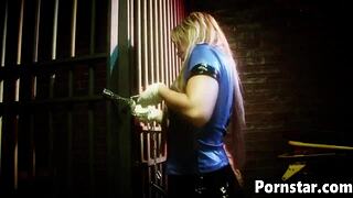 Francesca Felucci and Stacey Saran get nailed in prison threesome 😈