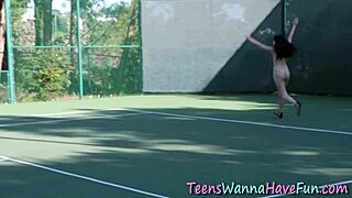 At the party, a blonde teen 18+ager gets fingered in a group masturbation and oral session.