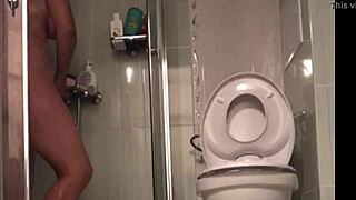 sexy milf enjoys a relaxing shower on webcam