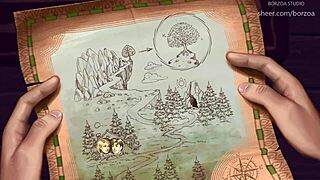 Virgin teen reads naughty book in anime hentai