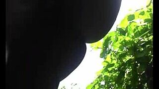 Huge Chubby Black Teen Exposes Naked Curvy Body Publicly