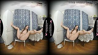 solo teen lizi vogue rubs her bald pussy in vr fantasy