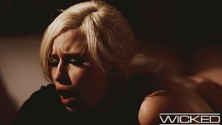 Wow, petite 18+ blonde babe does gravity defying 69 with deepthroat sucking!