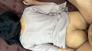 Widow Aunty gets her tight pussy drilled hard by neighbor.