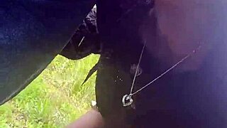 on the highway side i slurped my master's pee while flashing cars passed and riding