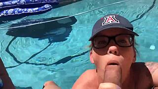 Is this blonde milf worshipping cock on snapchat with her stepbrother?