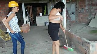 i blackmailed my employee to lick my old pussy