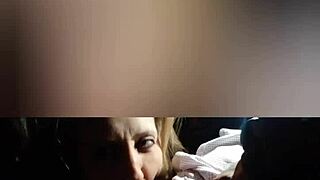 stella still gives blowjob and titjob in car at swing door