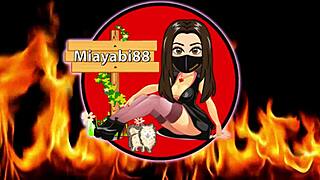 asian brunette wife rides big cock bent over, hairless ass in school uniform 😍