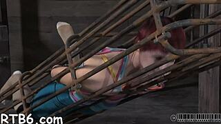 I gaggd angel, whippd tits furiusly