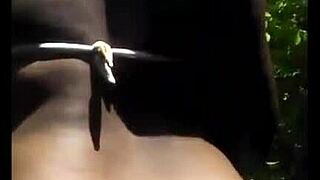 Huge Chubby Black Teen Exposes Naked Curvy Body Publicly