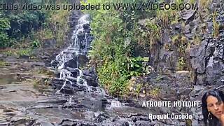 Afrodite Rj Threesome With Husband At Waterfall