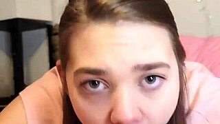 in the pov scene, she bent over for a sloppy blowjob then rode his wet cock doggystyle.