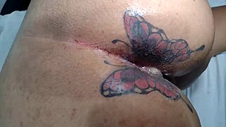 Mary Butterfly happily gets dragged and fucked by friend without condom, pussy filled with dripping cum in front of filming cuckold