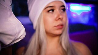 Sexy blonde can't wait to suck on webcam.