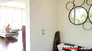 Alexis feels intense strap-on pleasure