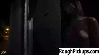 Hardcore slut takes it rough in pickup fucking