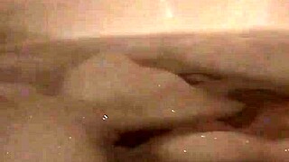 Fatty Strokes In Bubble Bath Pool