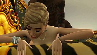 Two milfs enjoying a wild BBC adventure in The Sims promo