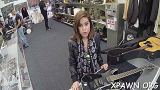 Amazing little 18+ bimbo stars in hardcore shop sex scene reality