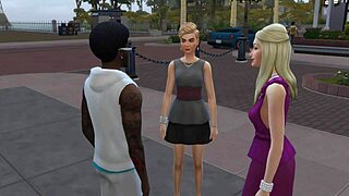 Two milfs enjoying a wild BBC adventure in The Sims promo