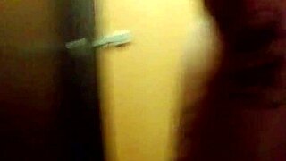 Minxycee uses brush toy for intense public toilet fucking with big ass fetish