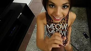 Step-sis helps my cock out