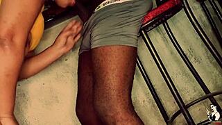 I found my black lover in construction and sucked him in public - Chayenhy & Pele VIP.