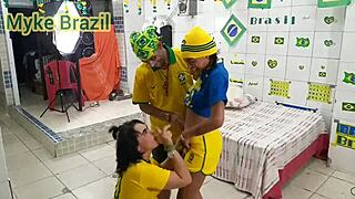 After watching the World Cup, young Geovana Almeida invited me to CELEBRATE Brazil’s VICTORY with some hot sex.