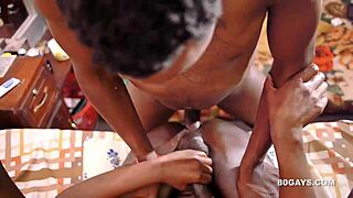 three black african twinks bareback fucking and sucking cocks