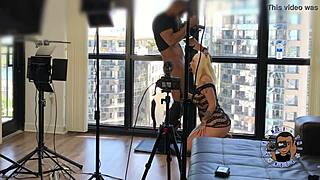 I watch Alexis Andrews give a sloppy deepthroat blowjob on a monster cock.