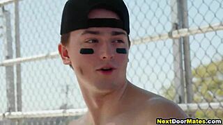 hot gay jocks fuck after baseball game