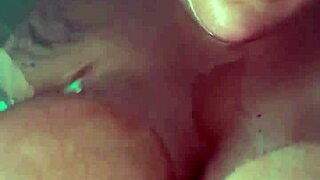 Huge fat wet titties contrast with that soft belly in the bath