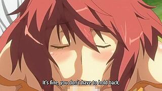 Big tit redhead sucks and masturbates delicious penis