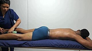 Relaxing massage for sexy guy