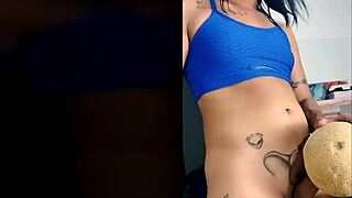 A solo masturbation session with transsexual beauty Angelique Monroe