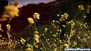 Busty milf gets pussy licked by lesbo stepteen!